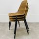 4 chairs Gianfranco Legler model Rattan basketball and metal 50s