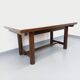 Brutalist rectangular dining table by Georges Robert in pine wood.