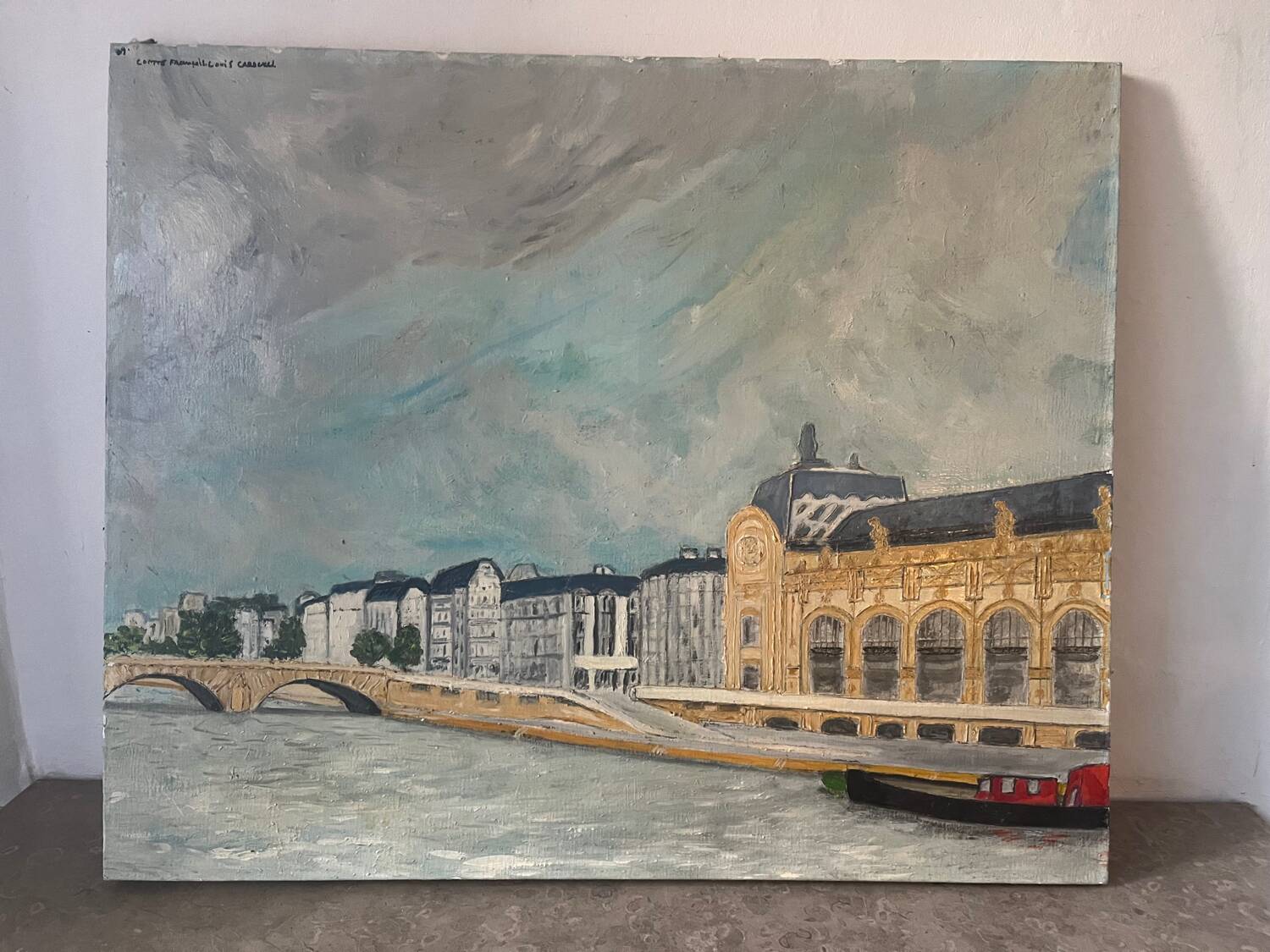Paris quai d'Orsay, oil on canvas