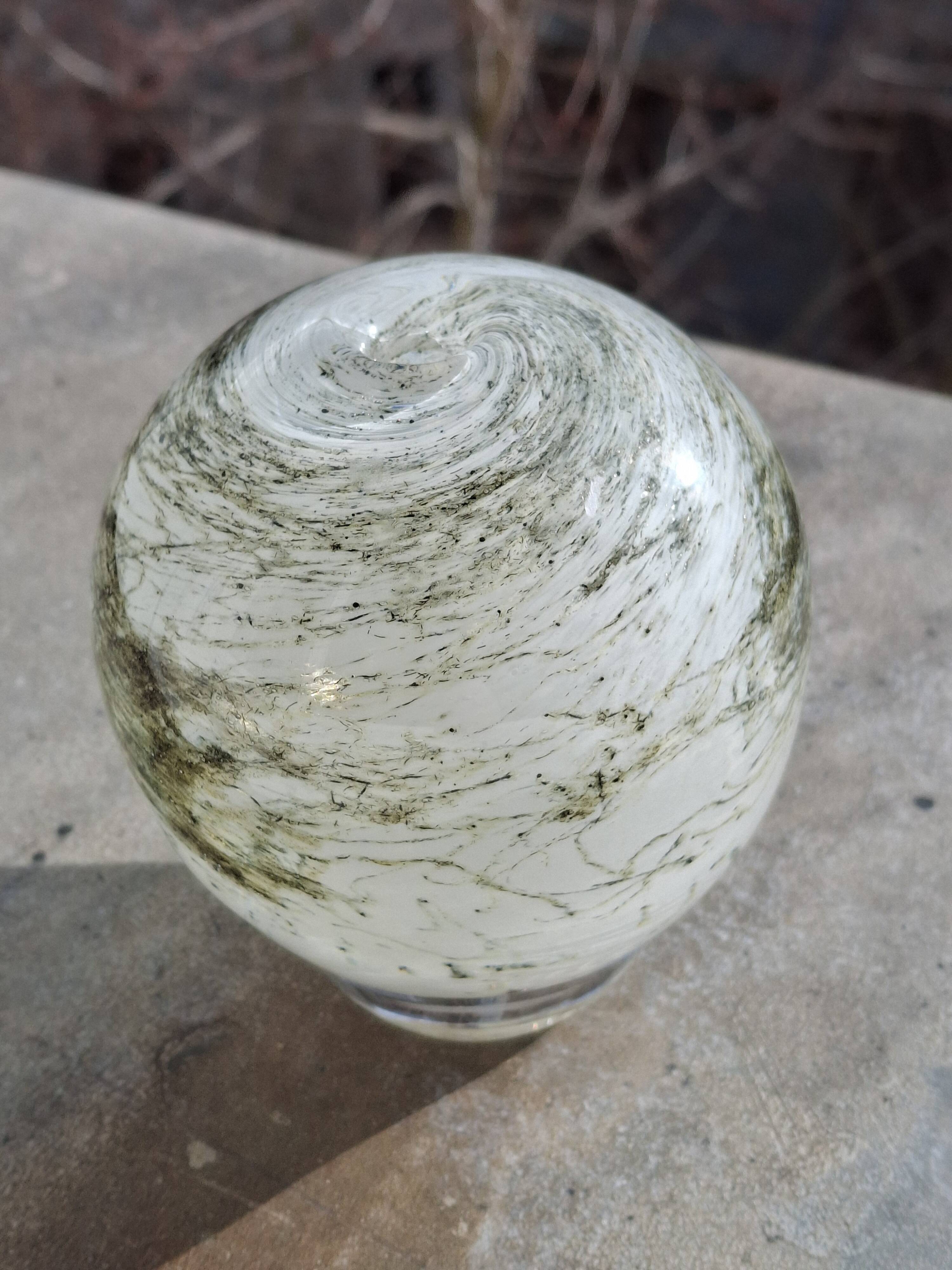 Yonel Faure signed blown glass soliflore vase