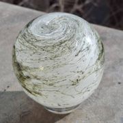 Vase boule soliflore en verre soufflé Yonel Faure signé