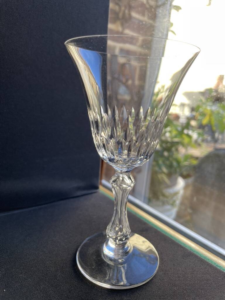 6 Saint Louis wine glasses cut Lozère service stamped