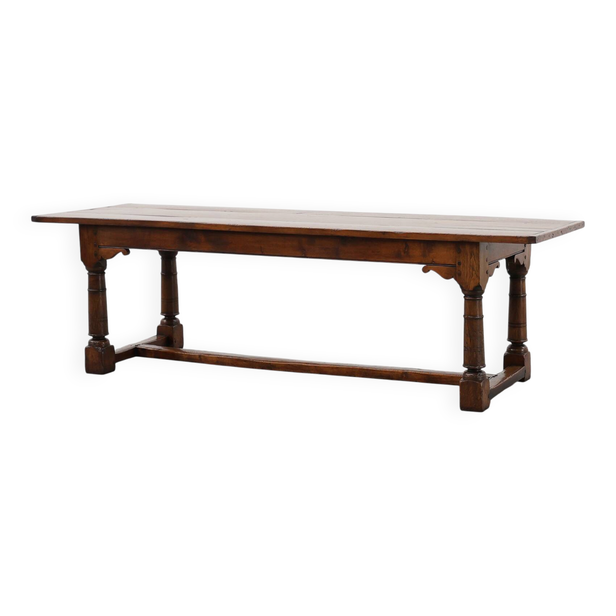 Grande table à manger en chêne français, style Renaissance, vers 1880