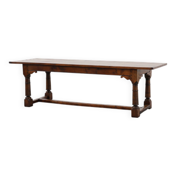 Large French Oak Refectory Dining Table, Renaissance Revival, circa 1880