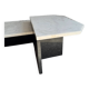 Unique postmodern coffee table in marble and granite.