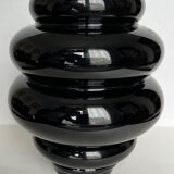 Art deco vase in black opaline glass