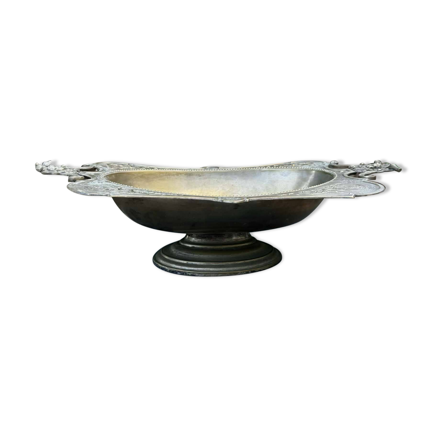 Golden fruit bowl German Art Nouveau 19th century
