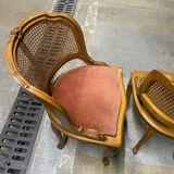 Fauteuil en cannage style Louis 15