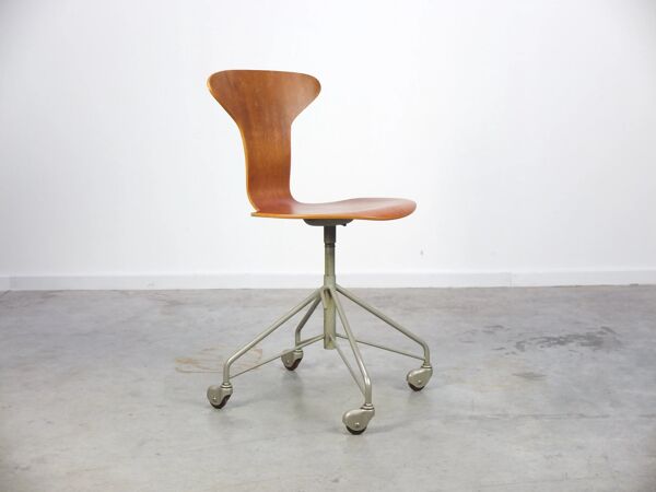 Chaise de bureau pivotante 'Mosquito' de 1ère édition par Arne Jacobsen pour Fritz Hansen, 1955