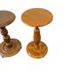 Vintage round wooden side table / guéridon / support