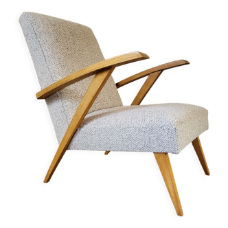 Scandinavian armchair 60s restored gray