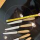 10 couteaux en corne virole en argent