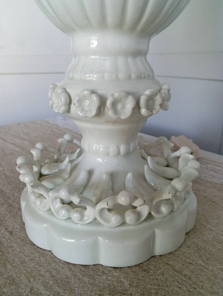 Ceramic lamp base from Manises