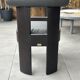 Set of 2 TAHANAN chairs in solid wood and leather, handmade Philippine design.