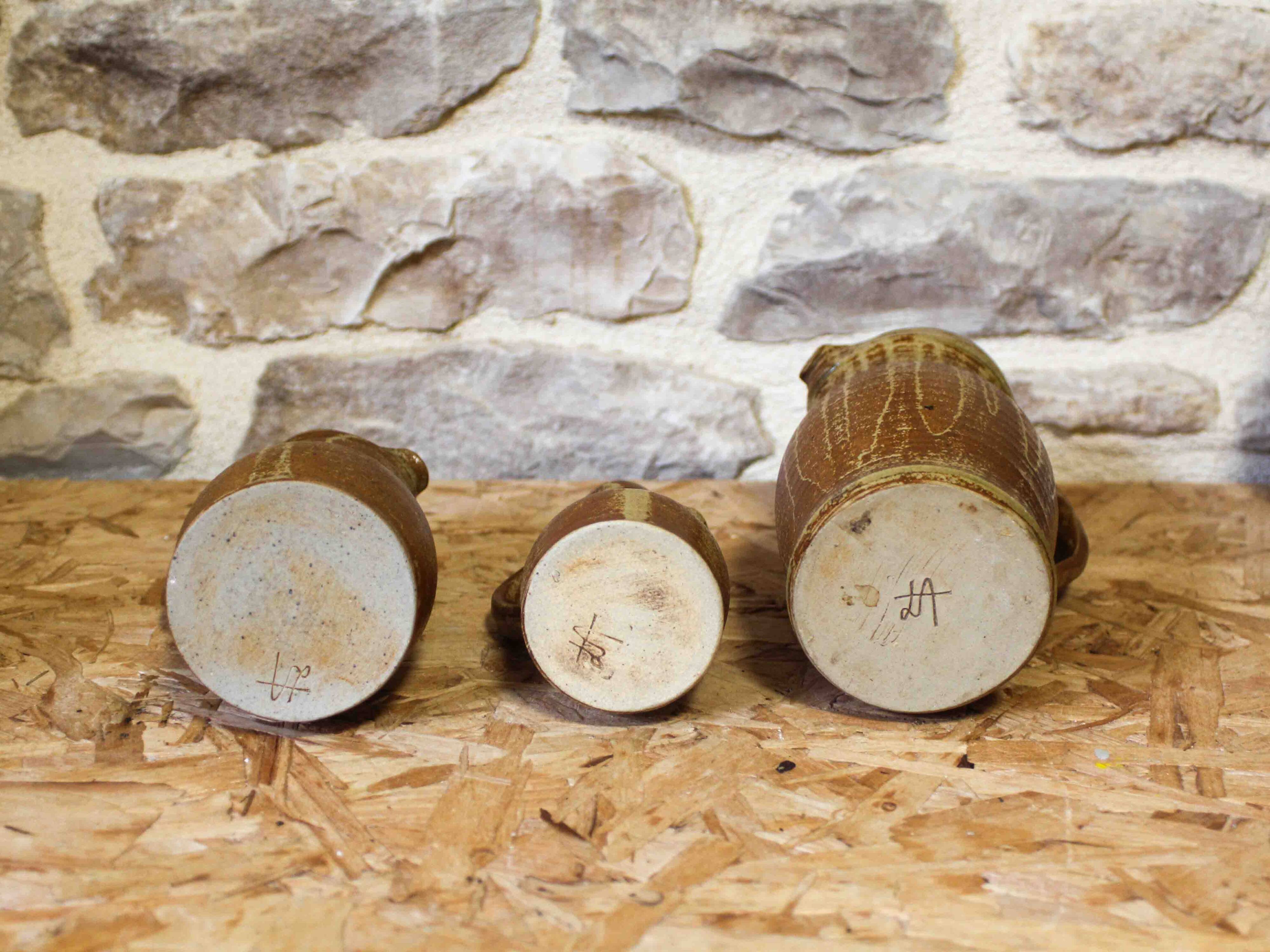 Trio of stoneware jugs from Puisaye - Daniel Auger
