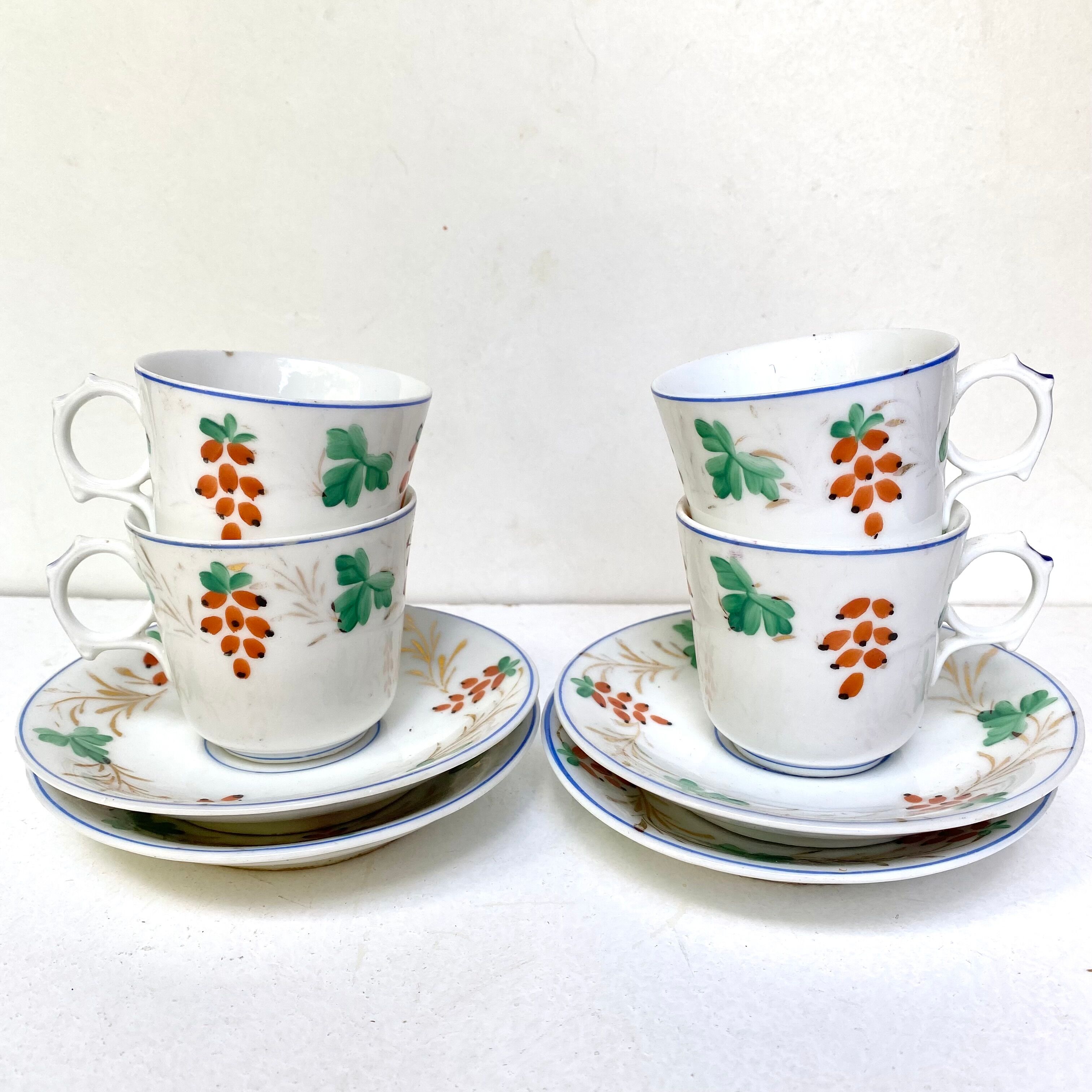 Antique porcelain coffee cups
