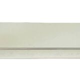 White glass and chrome wall shelf 60cm