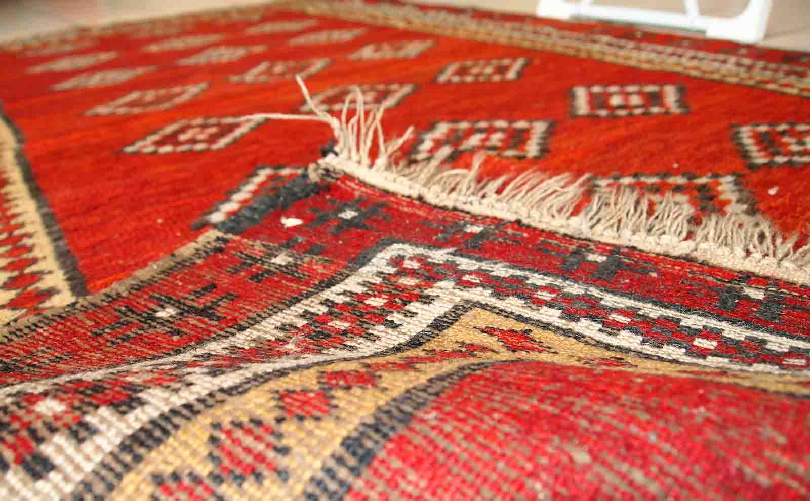 Old Uzbek Gulyam handmade carpet 104cm x 170cm