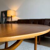 Table basse circulaire par Peter Hvidt et Orla Molgaard-Nielsen, modèle 6900, édition Fritz Hansen