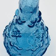 Large vintage blue glass bottle from Empoli