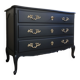 Black restyled vintage chest of drawers