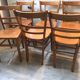 Lot of 12 vintage bistro chairs
