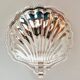Silver-plated scallop shell butter dish