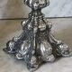 Pair of rococo silver-plated candlesticks