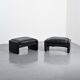 Pair of Maralunga ottomans, Vico Magistretti for Cassina, Italy, 1973