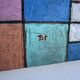 Abstract geometric coloured painting
