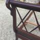 Pair of twin swan collar empire-style beds in mahogany XXth