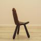 Pine chair, brutalist design, 1950s, made in Spain