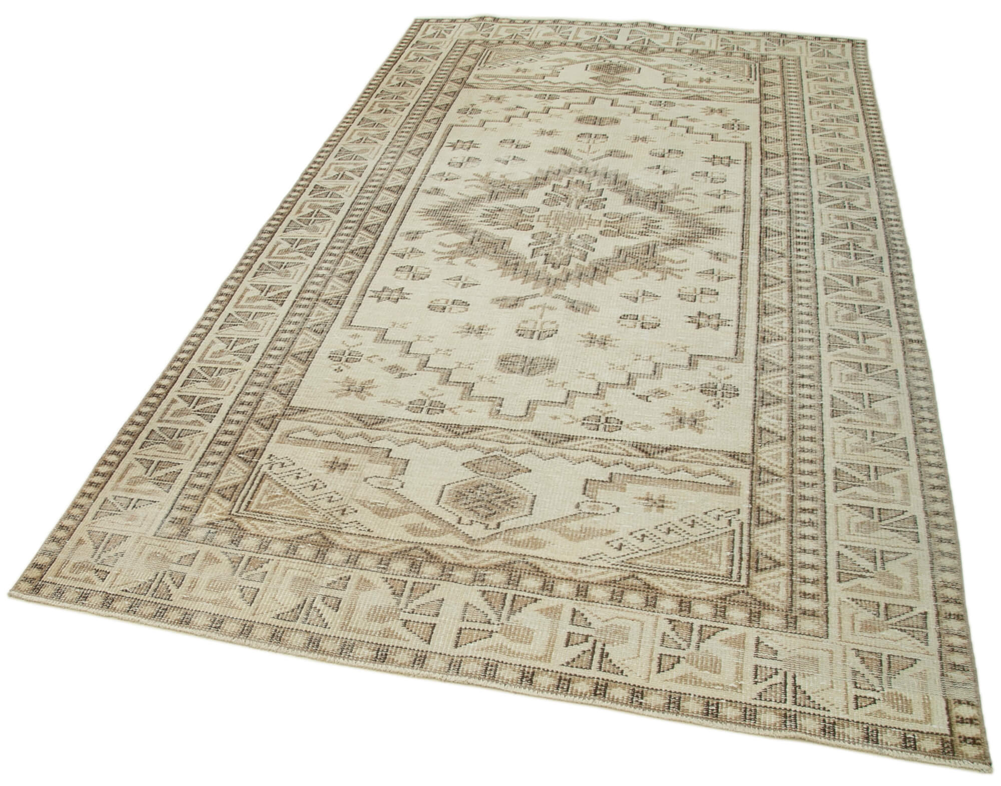 Handwoven Decorative Anatolian Beige Rug 160 cm x 273 cm