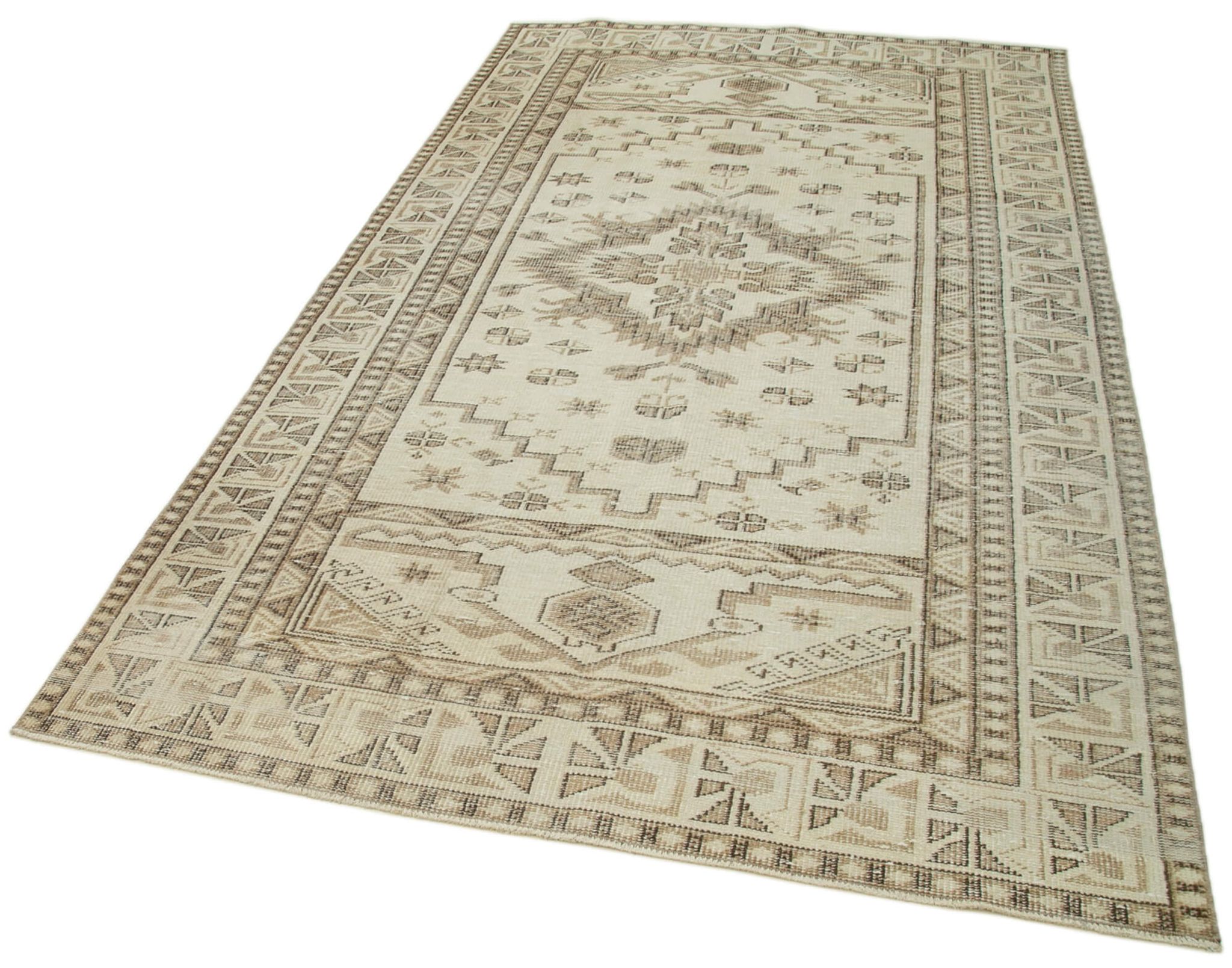 Handwoven Decorative Anatolian Beige Rug 160 cm x 273 cm
