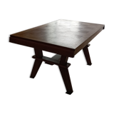 Rectangular solid wood table