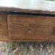 Rustic solid oak coffee table farmhouse initials J C