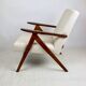 Fauteuil vintage Var- B-310 - laine beige