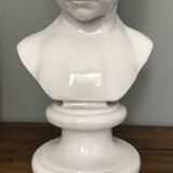 Child bust in enamelled terracotta