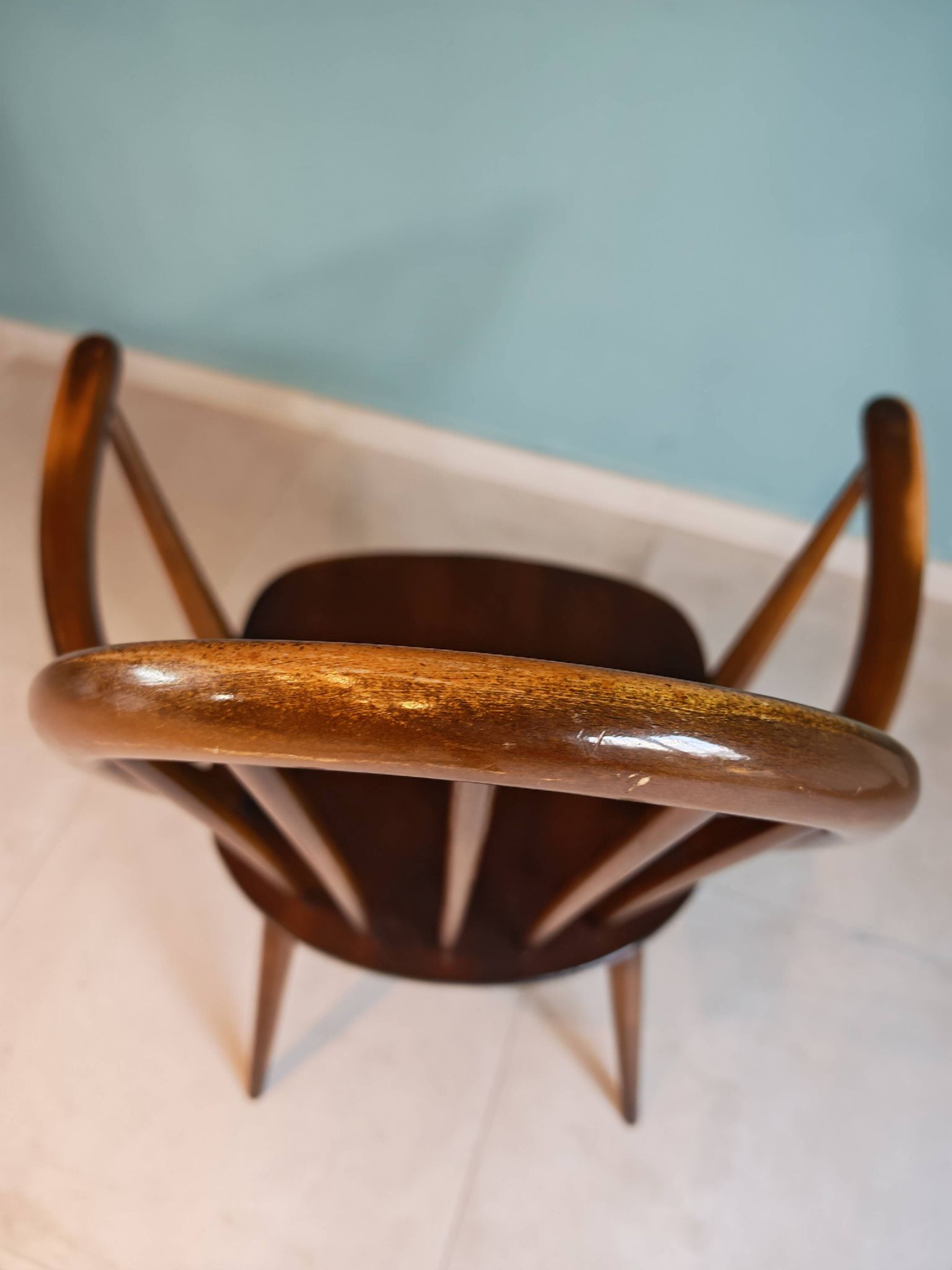 Chair & Armchair Set with Slats 1960 — Attributed to Ercol Goldsmith (St
