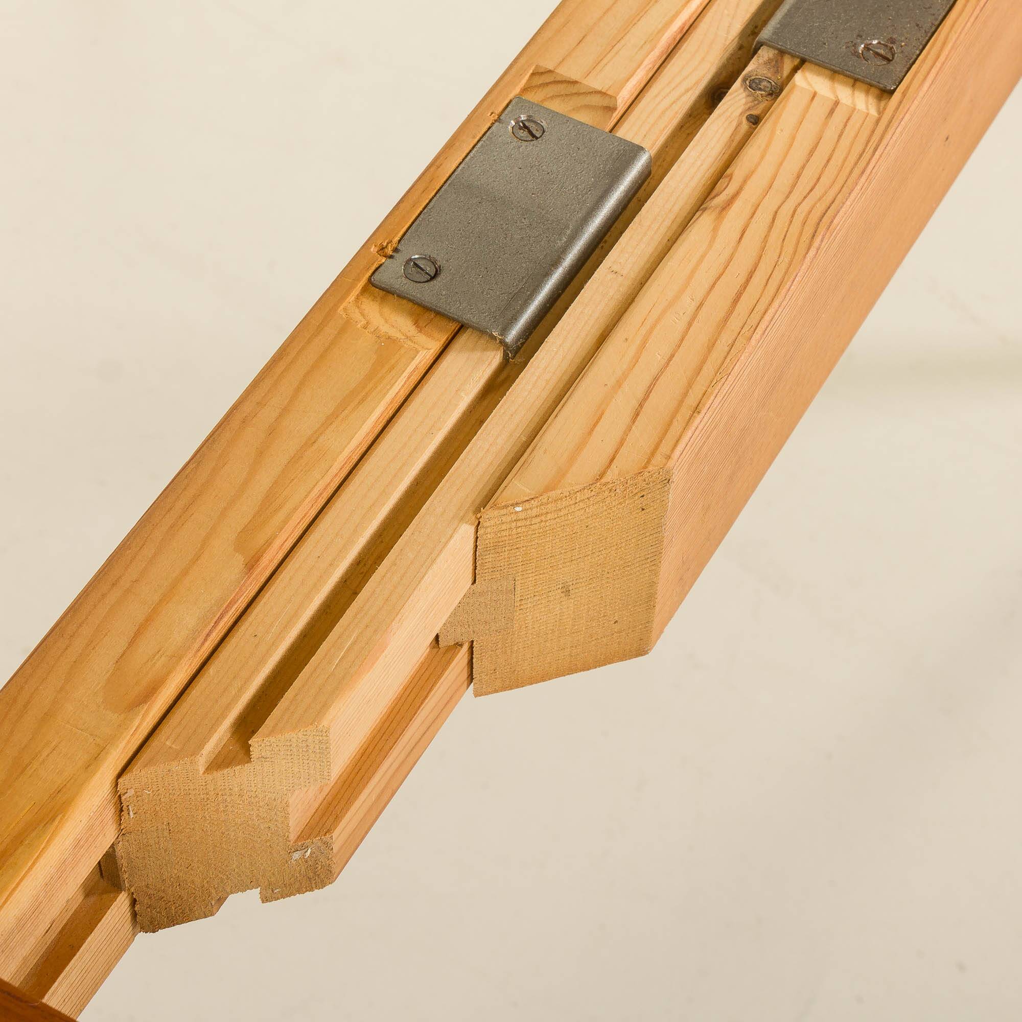 Table extensible en teck danois avec 2 allonges, années 1960.