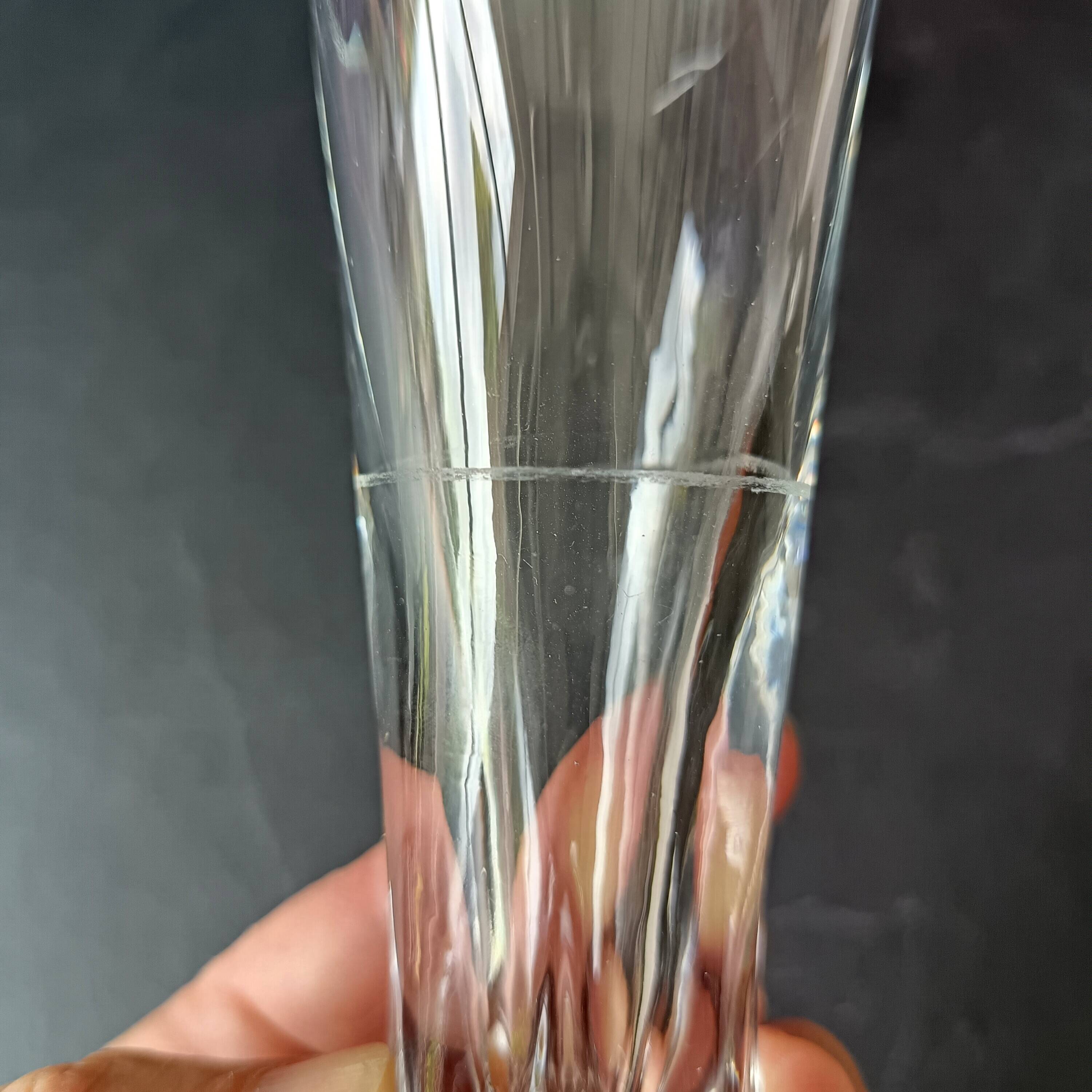 Pair of old pastis glasses with art deco dosage mark