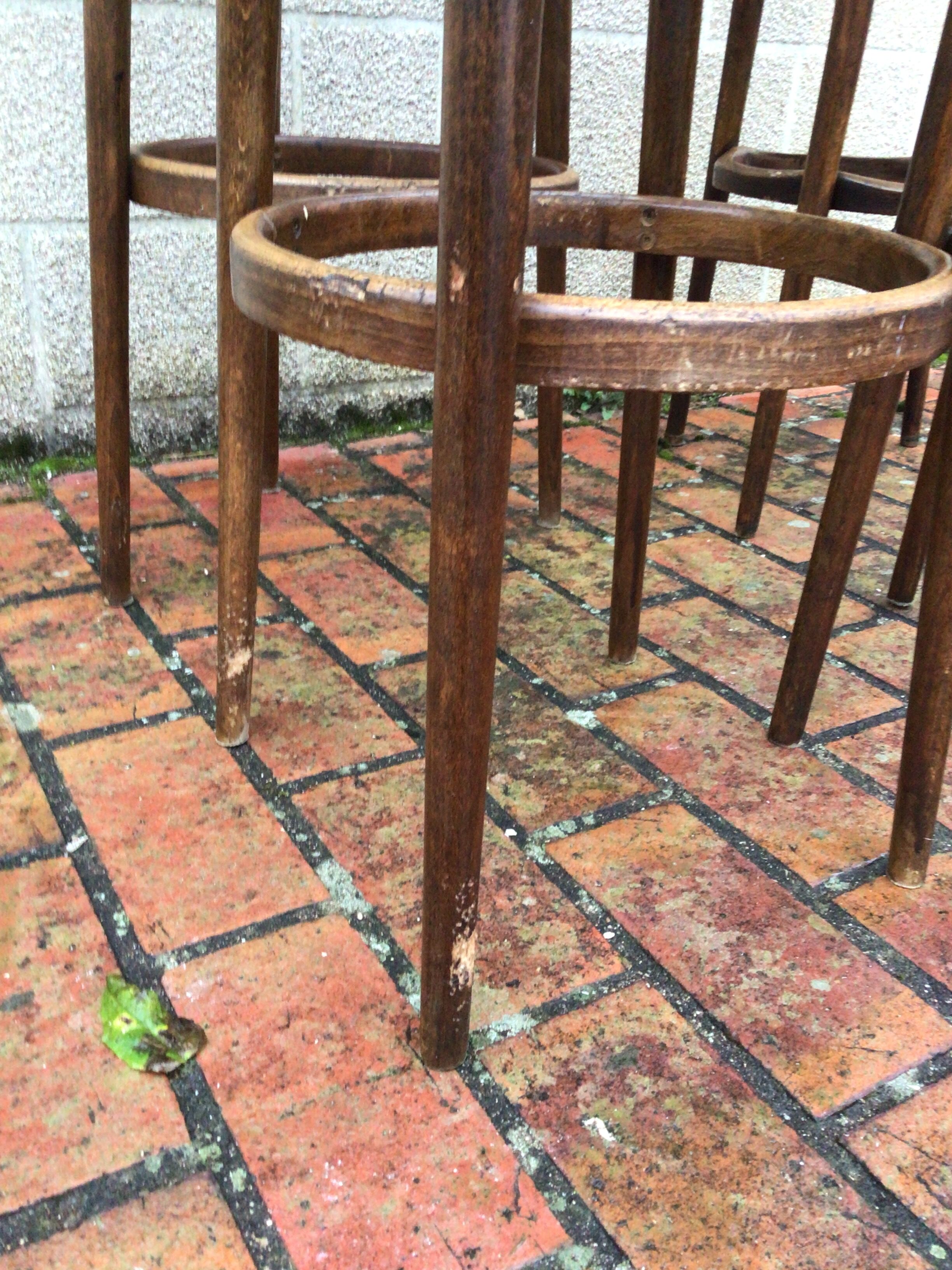 Set of 4 Bauman bar stools
