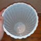 Vintage Italian white ceramic bamboo style umbrella stand