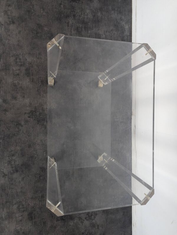 Desserte roulante en plexiglas David Lange
