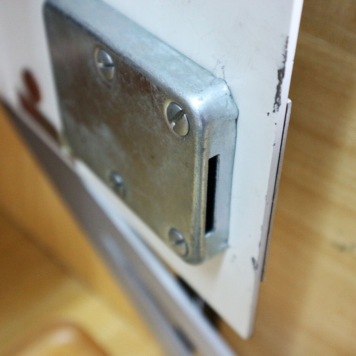 Writing desk, dark walnut stained 1960