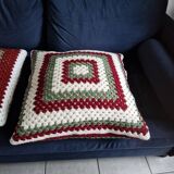 Retro crochet cushions