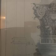 Gravure d’architecture ancienne — Chapiteau classique — Encadrement re