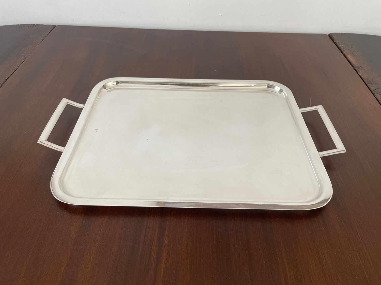 Tray in silver metal the Thistle 1950