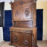 Buffet de pavillon de chasse style Renaissance en chêne massif vers 1850