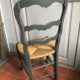 1 set of antique oak chairs